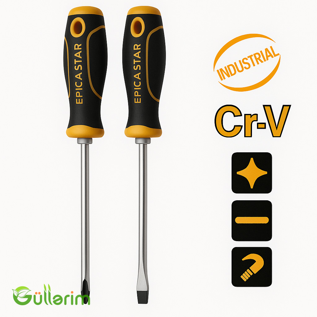 Epica Star Vidalanma Dəsti (2 Parça, Cr-V) (Philips & Düz Uclu Vidalanma Dəsti)