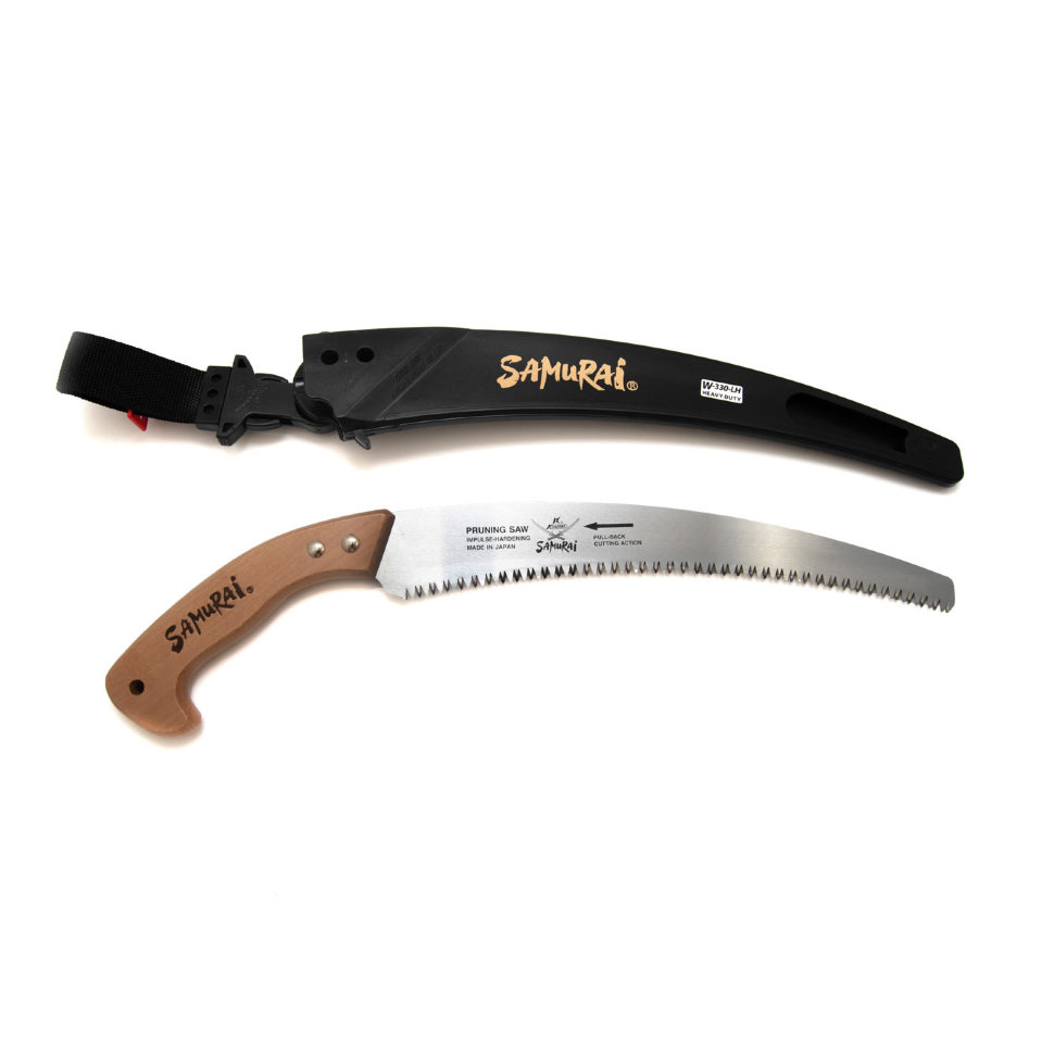 Samurai WP-330-LH Əyri Bağ Budama Mişarı – Taxta Saplı, Qınlı