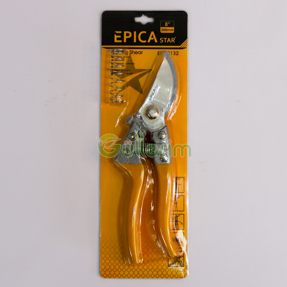 Epica Professional Bağ Budama Qayçısı – Metal Gövdəli, İki Rəngli Tutacaq