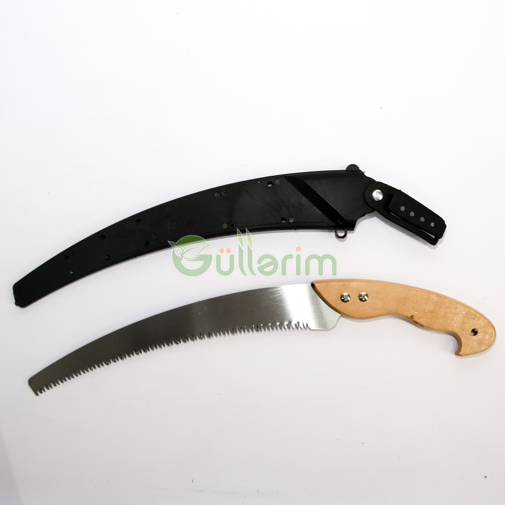 Samurai WP-330-LH Əyri Bağ Budama Mişarı – Taxta Saplı, Qınlı